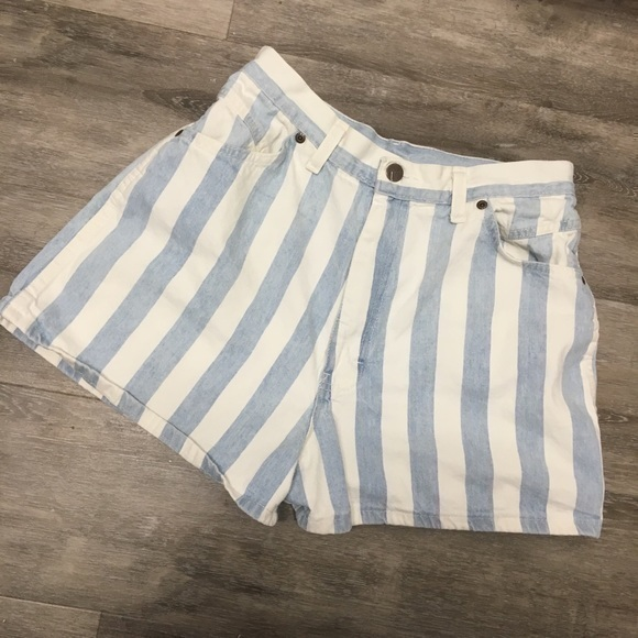 Vintage chambray cabana stripe high waist … - Picture 1 of 7